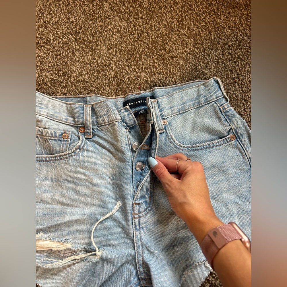 Aeropostale Light Blue Women's Jean shorts